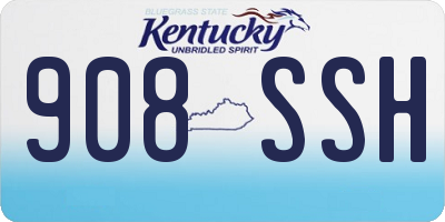 KY license plate 908SSH