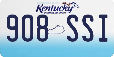 KY license plate 908SSI