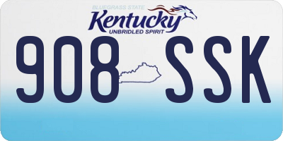 KY license plate 908SSK