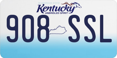 KY license plate 908SSL