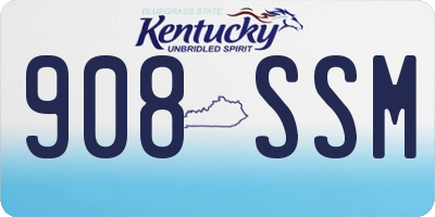 KY license plate 908SSM