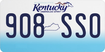 KY license plate 908SSO