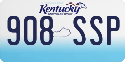 KY license plate 908SSP