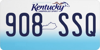 KY license plate 908SSQ