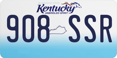 KY license plate 908SSR