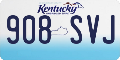 KY license plate 908SVJ
