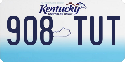 KY license plate 908TUT