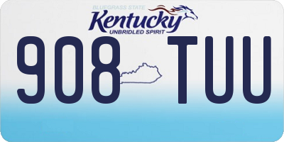 KY license plate 908TUU
