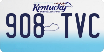 KY license plate 908TVC