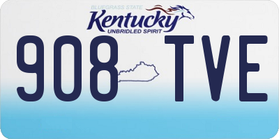 KY license plate 908TVE