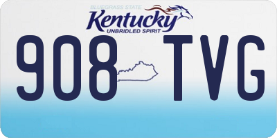 KY license plate 908TVG
