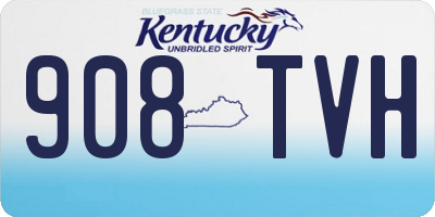 KY license plate 908TVH