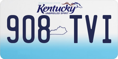 KY license plate 908TVI