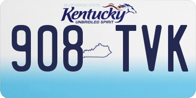 KY license plate 908TVK