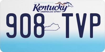 KY license plate 908TVP