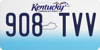 KY license plate 908TVV