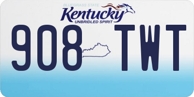 KY license plate 908TWT