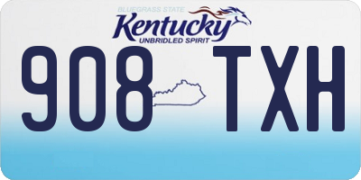 KY license plate 908TXH