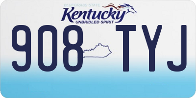 KY license plate 908TYJ