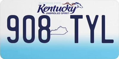 KY license plate 908TYL
