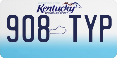 KY license plate 908TYP