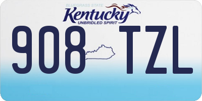 KY license plate 908TZL