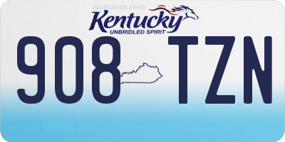 KY license plate 908TZN
