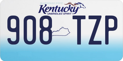 KY license plate 908TZP