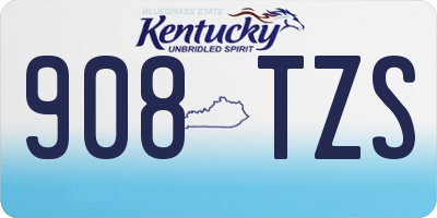 KY license plate 908TZS