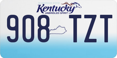 KY license plate 908TZT
