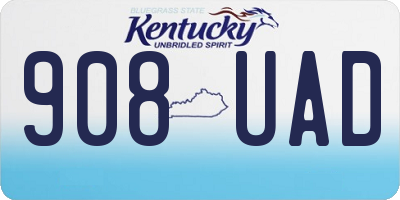 KY license plate 908UAD