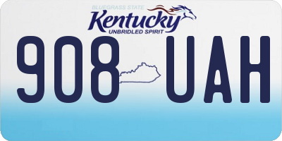 KY license plate 908UAH
