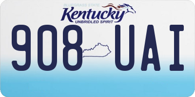 KY license plate 908UAI