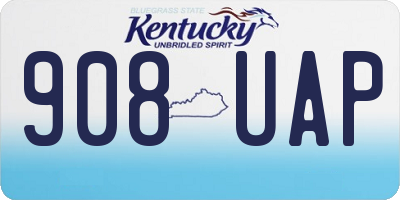 KY license plate 908UAP