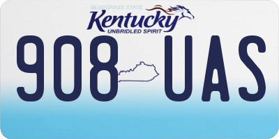 KY license plate 908UAS