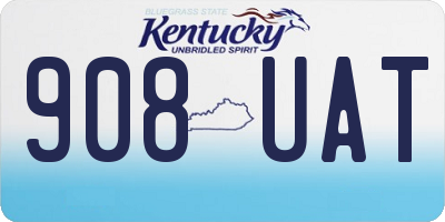 KY license plate 908UAT