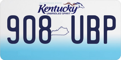 KY license plate 908UBP
