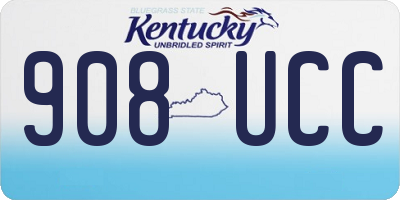KY license plate 908UCC