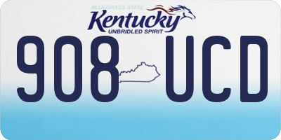 KY license plate 908UCD