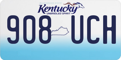 KY license plate 908UCH