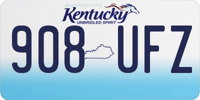 KY license plate 908UFZ