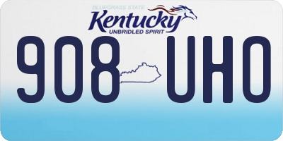 KY license plate 908UHO