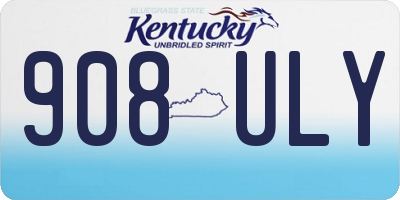 KY license plate 908ULY