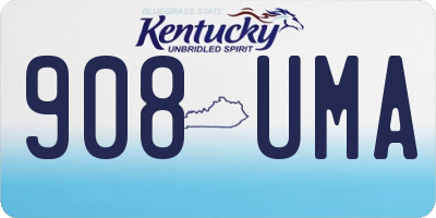 KY license plate 908UMA