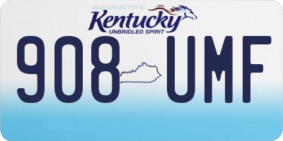 KY license plate 908UMF