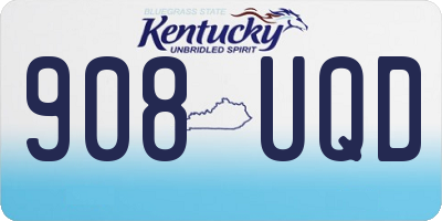 KY license plate 908UQD