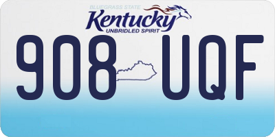 KY license plate 908UQF