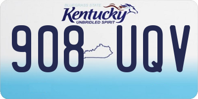 KY license plate 908UQV