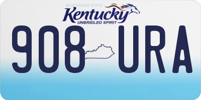 KY license plate 908URA