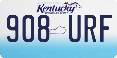 KY license plate 908URF